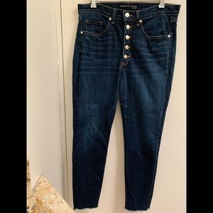 Veronica Beard Debbie 10 skinny raw hem jeans